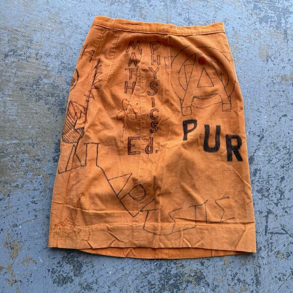 Vintage 1965 Purdue University Hand Drawn Senior Cord Skirt - Picture 4 of 10